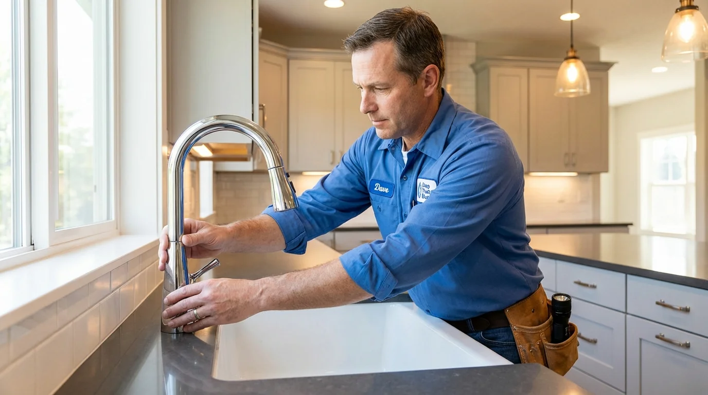 Kitchen faucet installation by Johns Plumbing LLC in Hawkins
