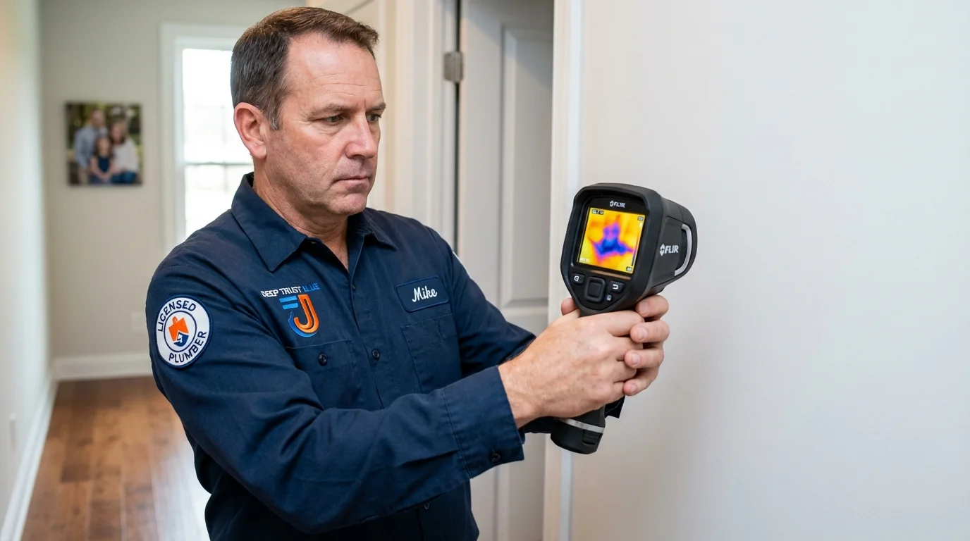Thermal imaging leak detection by Johns Plumbing LLC in Hawkins